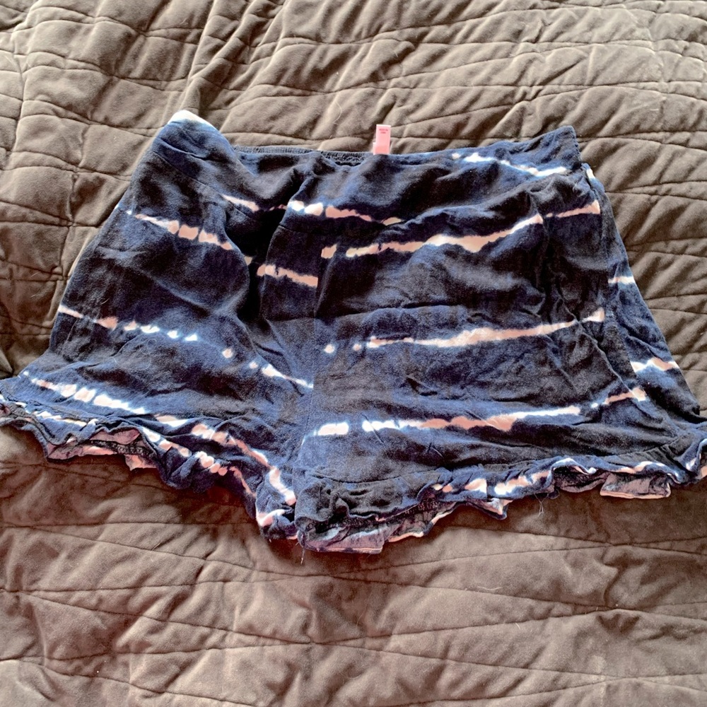 Blue Tye Dye Fabric Shorts